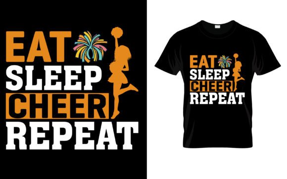 Eat Sleep Cheer Repeat: A Graphic Asset for Sport & Lifestyle T-Shirt Designs