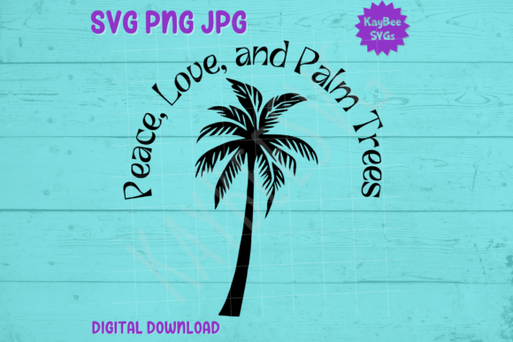 Evaluating the Peace, Love and Palm Trees Graphic Design Asset