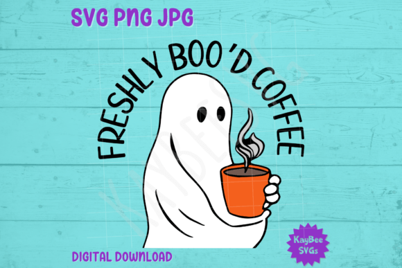 Freshly Brewed Coffee Ghost Design for T-Shirt Graphics