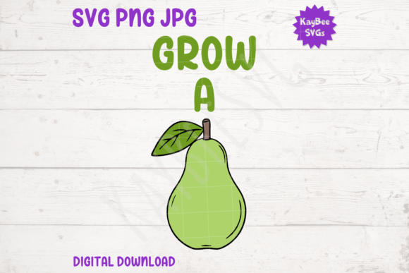 Grow a Pear Graphics for T-Shirt Designs & More