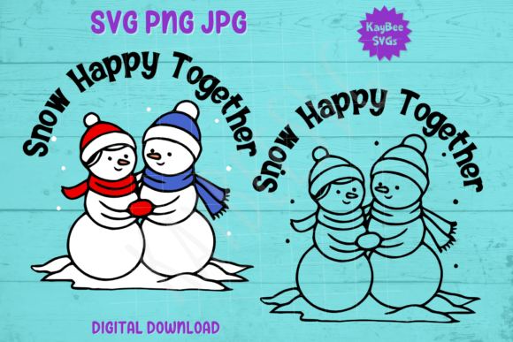 Snow Happy Together: A Versatile Graphic for T-Shirt Designs